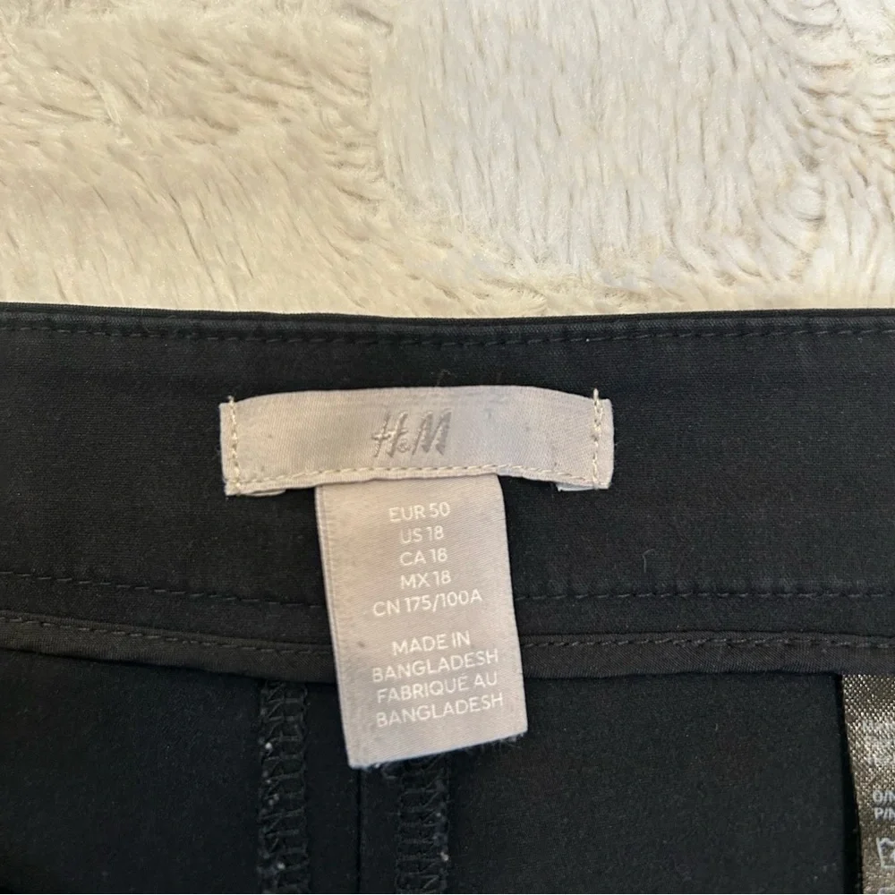 H&M - Black Slim Ankle Capri Formal Dress Pants 18 - Picture 10 of 12